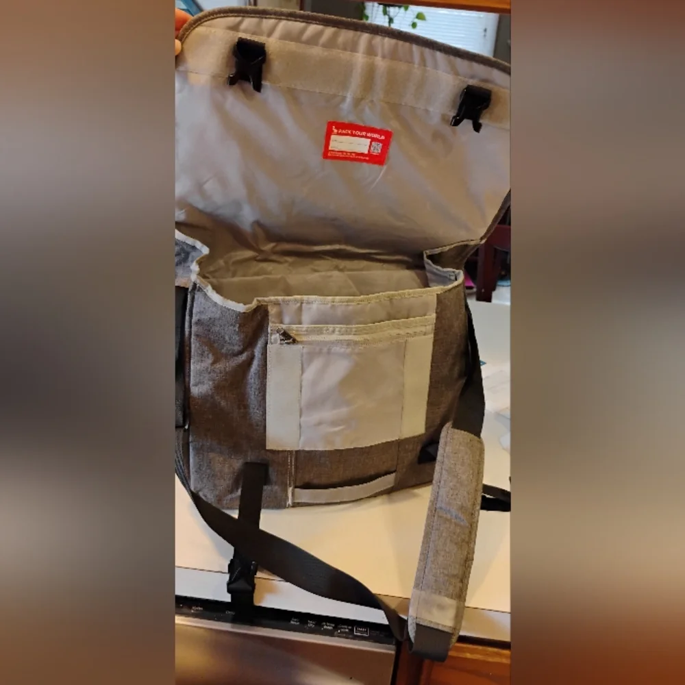 Stylish Gray Messenger Bag